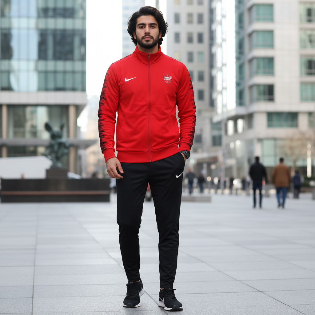 ست بهاره مردانه (سوییشرت شلوار ) پرسپولیس مدلJ92