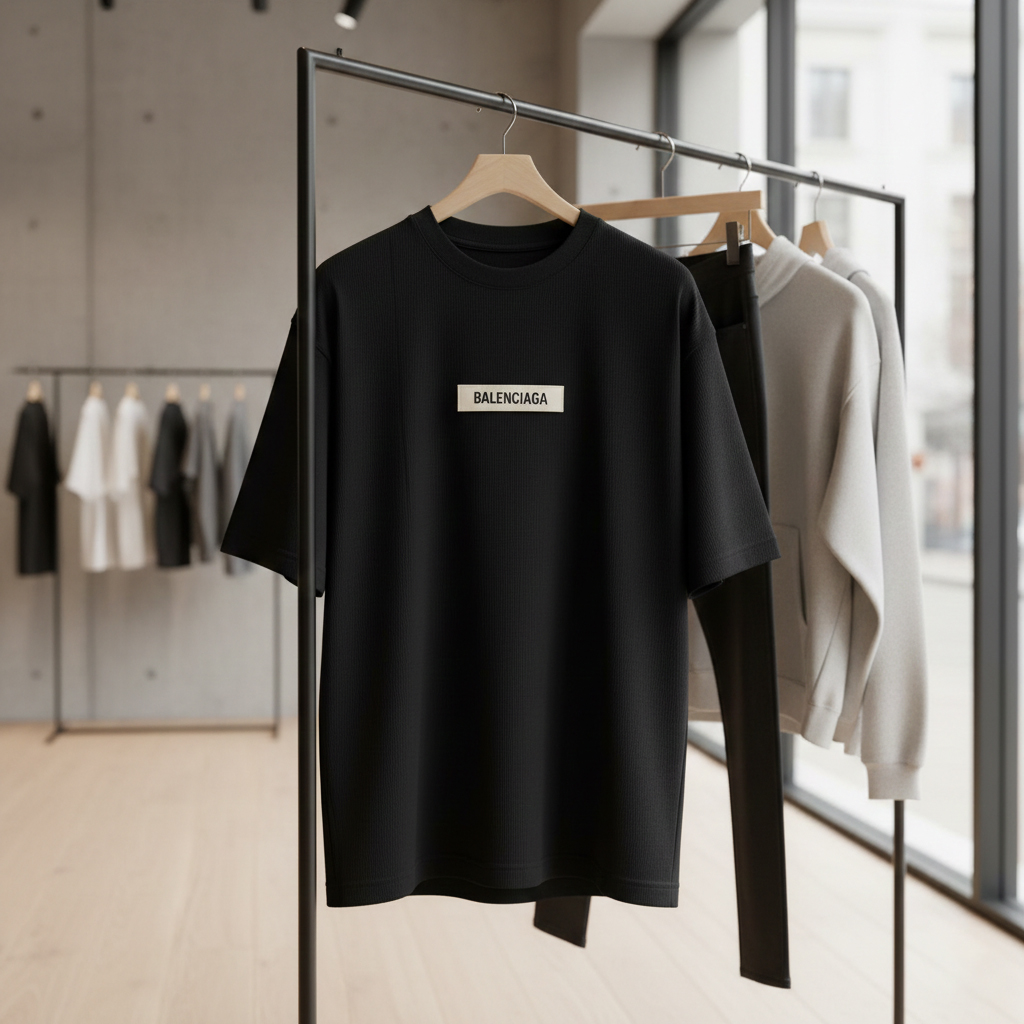 تیشرت مراکشی کبریتی مشکی بالنسیاگا