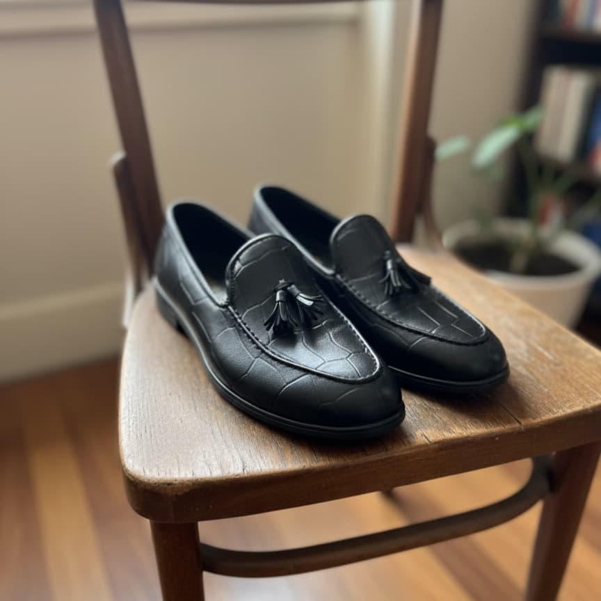 کفش کالج مردانه مشکی مدل Parang