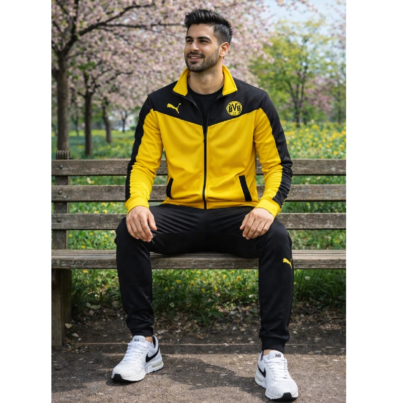 ست راحتی مردانه سوییشرت شلوار دورتموند مدل BVB09